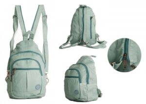 5823 LIGHT SAGE BACKPACK/X-BODY BACKPACK WITH 4 ZIP POC