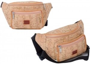 7205 DISTRESSED CORK BUMBAG WITH FRONT ZIPPED POCKET