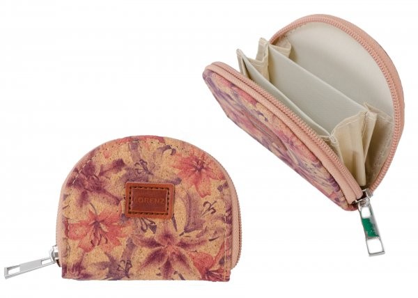7201 LILLIES ZIP ROUND "HORSE-SHOE"COIN POCKET