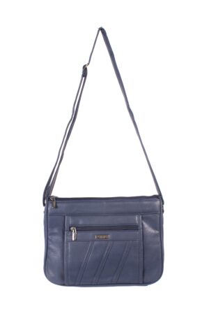 5862 PU TWIN TOP ZIP BAG WTH BK & FRNT ZIP NAVY