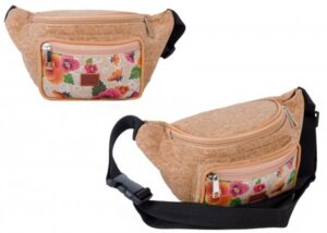 7205 METALLIC FLOWERS BUMBAG WITH FRONT ZIPPED POCKET