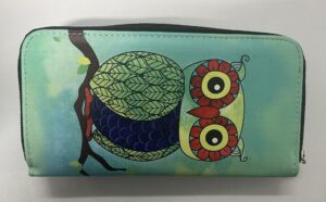7097 RFID PURSE GREEN OWL