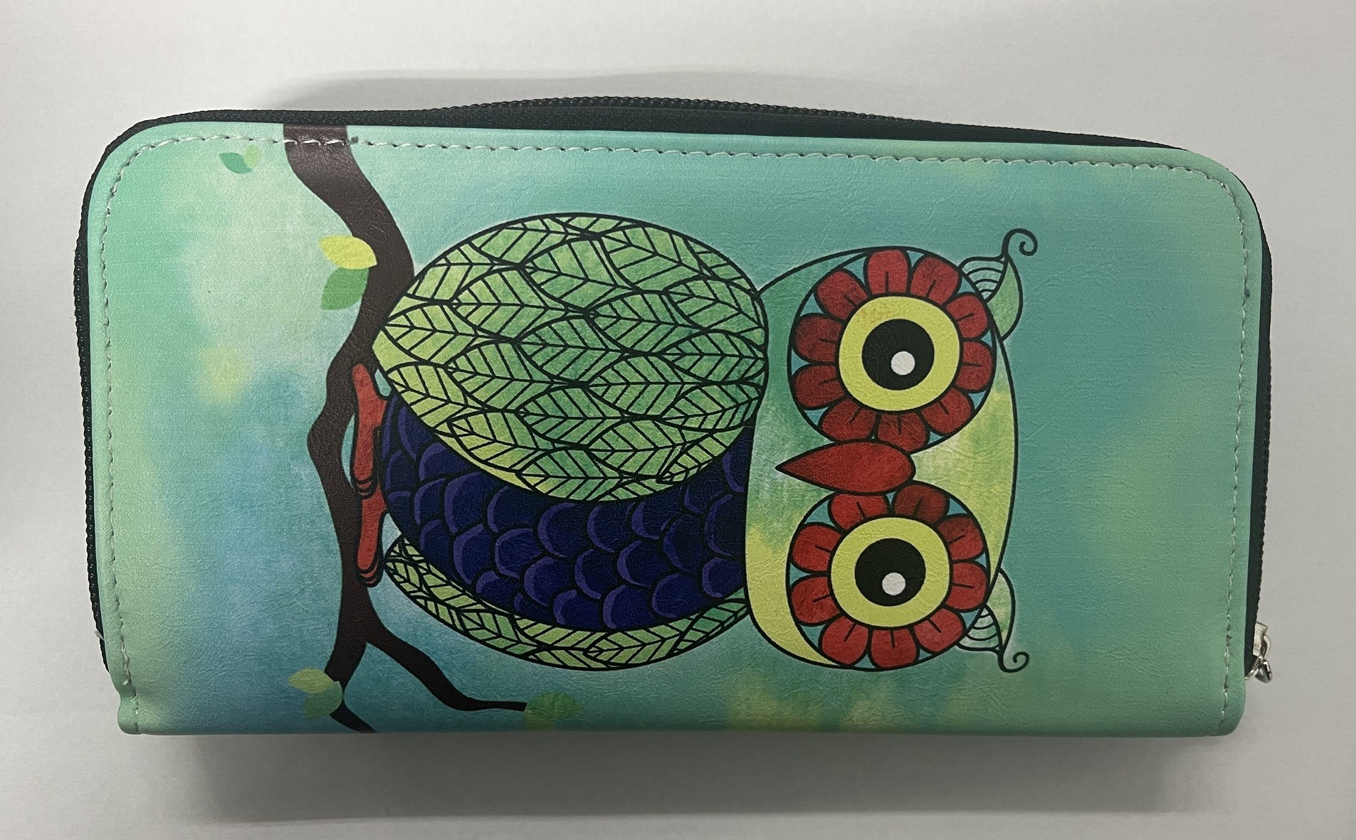 7097 RFID PURSE GREEN OWL