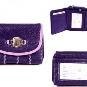 7564 PURPLE GRND PU ZIP RND PRSE WTH FLP. PPKT . PLAQ