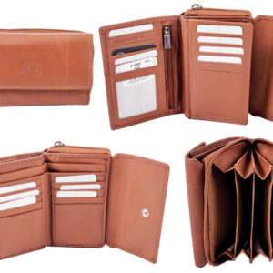 1057 tan Leather purse.