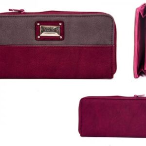 7584 RED LNG CNTRST LTHR GRN PU ZIP RND PRSE, INNR ZP