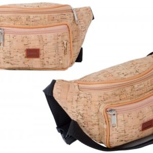 7205 DISTRESSED CORK BUMBAG WITH FRONT ZIPPED POCKET