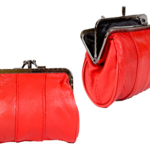 1481 RED SHEEP NAPPA DELUXE TRIPLE FRAMED COIN PURS