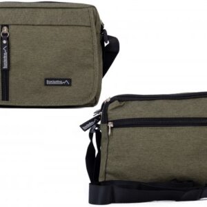 JBMB04-G GREEN CROSSBAG W/4 ZIPS AND FLAP