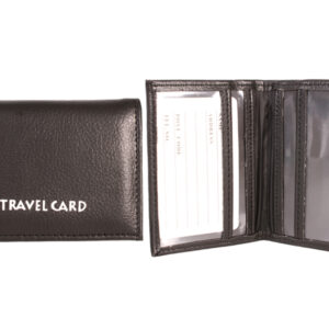 1500 BLACK GRAINED PU TRAVEL CARD HOLDER