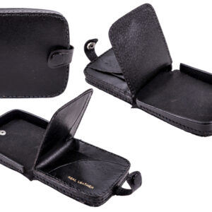 1591 Black square tray purse wallet note section