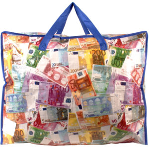 2473 MONEY PRINT SMALL LAUNDRY BAG