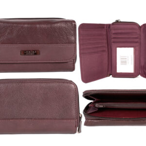 3711 COW HIDE PURSE BURGUNDY