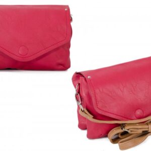 JBFB275 RASPBERRY PU CROSSBODY BAG W/ 2 COMPARTMENTS