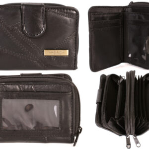 4612 BLACK PATCHWORK LEATHER PURSE