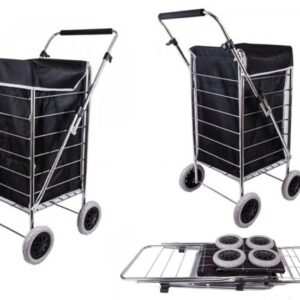 ST-FOUR-01 BLACK SHOPPING TROLLEY