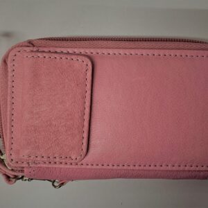 50767 Pink Zip Purse with Poppered Front Pocket