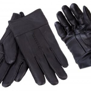 X043 BLACK LEATHER GLOVES ONE SIZE