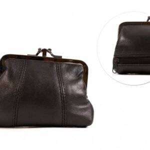 1493 BLACK LONG S.NAPPA TRIPLE FRAME COIN PURSE, BACK