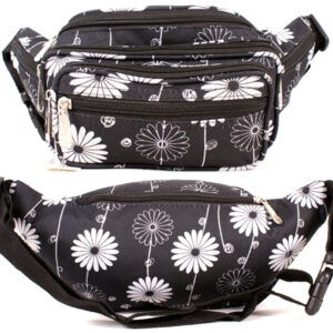 8056 FLORAL BUMBAG BLACK