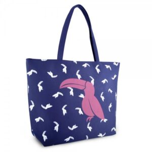 BB1017 CANVAS BAG WITH TOUCAN PURPLE