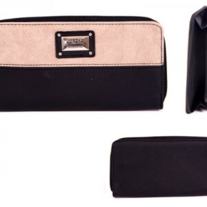 7584 BLACK TAN LNG CNTRST LTHR GRN PU ZIP RND PRSE, INNR ZP