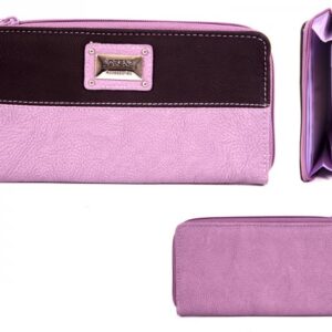 7584 PINK LNG CNTRST LTHR GRN PU ZIP RND PRSE, INNR ZP