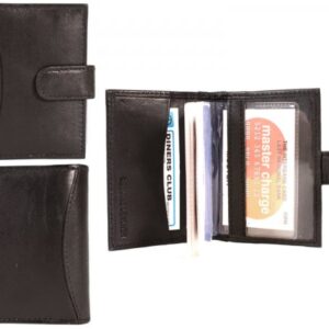 1165 BLACK RFID - S.NAPPA 14 LEAF C.CARD CASE, ID WINDOW