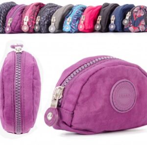 2505 PURPLE SMALL ZIP ROUND COIN PURSE W/ INNER CLIP £1.25