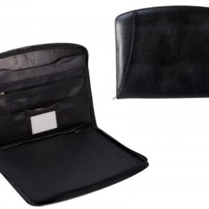 200B BLACK PU FOLIO HOLDER WITH ACCESSORY SECTION