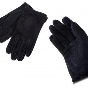 LG-100 SMALL BLACK SUEDE GLOVES W/ SLIT