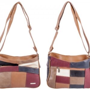 3820 MULTI COW HIDE BAG TWIN TOP ZIP