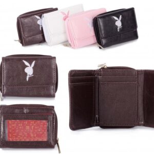 PU-1A BROWN RABBIT PURSE W/ZIP