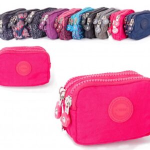 2506 PINK SMALL TRIPLE ZIP ROUND PURSE WITH DETACHABLE STRAP £1.75