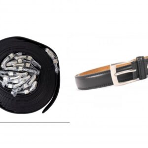 2720 BLACK 1" SMOOTH FINISH BELT WITH SILVER BUCKLE DOZEN