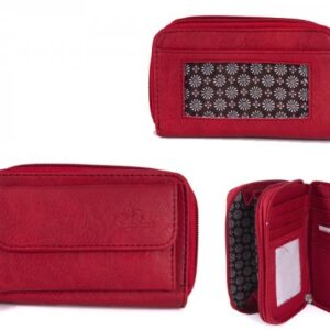 JBPS122 RED PU PURSE WITH POP FR
