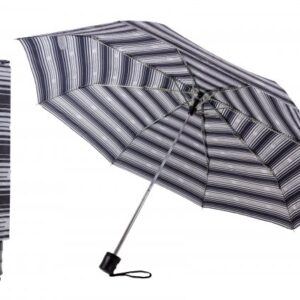 2801 BLACK AND WHITE STRIPES COMPACT UMBRELLA