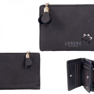 7140 BLACK SML PU PERSE WITH CAT FEATURES