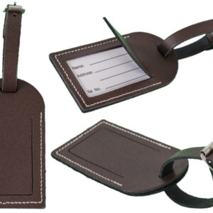 LEATHER TAG BROWN MATT