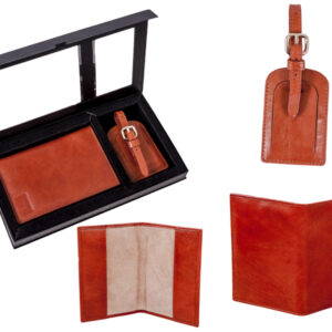 RY1002 TAN Passport Cover & Luggage Tag