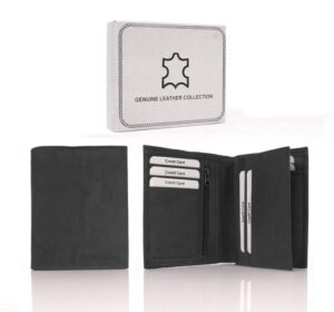 021 BLACK LONDON LEATHER RFID WALLET