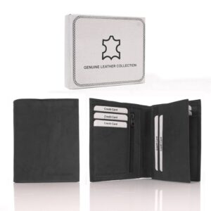 021 BLACK LONDON LEATHER RFID WALLET