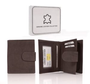 027 BROWN LONDON LEATHER RFID WALLET