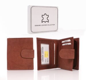 027 TAN LONDON LEATHER RFID WALLET