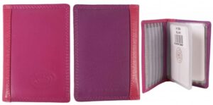 1054 BLUSH RFID - SOFT COW NAPPA 10 LEAF CREDIT CARD