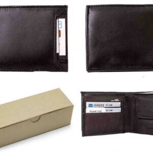 1142 RFID BLACK S. NAPPA NOTECASE WITH C. CASE BOX OF 12 WALLET