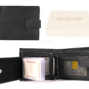 1010 BLACK ITALIAN LEATHER WALLET