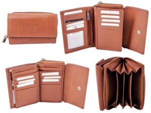 1057 TAN LEATHER PURSE.