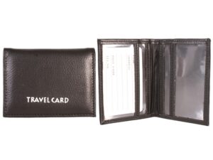 1500 BLACK GRAINED PU TRAVEL CARD HOLDER