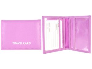 1500 PURPLE GRAINED PU TRAVEL CARD HOLDER